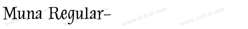 Muna Regular字体转换